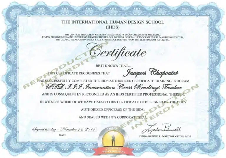 Design Humain Certificate